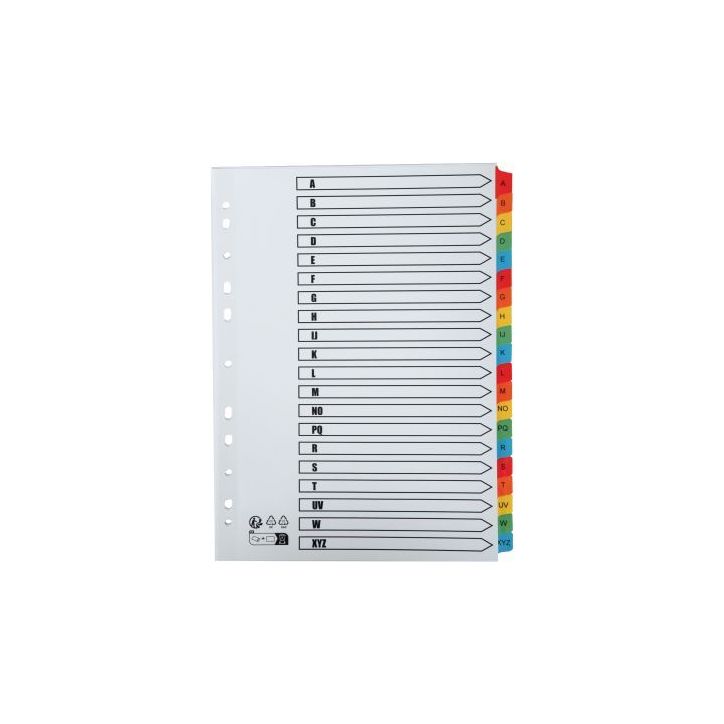 Jeu de 20 intercalaires alphabétiques en carte Mylar, format A4 1111E EXACOMPTA