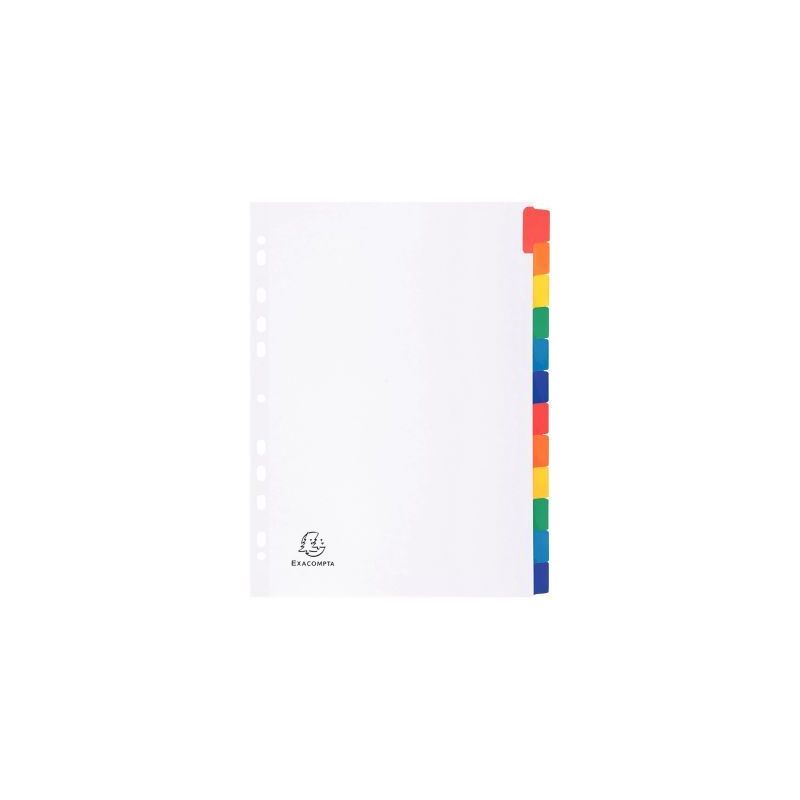 Achetez Jeu de 12 intercalaires en carte blanche Mylar, format A4 2312E EXACOMPTA pas cher sur Ma Re..