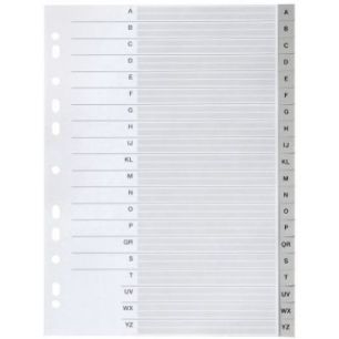 Achetez PERGAMY Jeu 20 intercalaires alphabétiques A-Z polypropylène format A4. Coloris Blanc pas ..