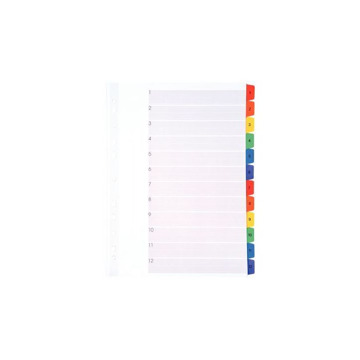 Jeu 12 intercalaires carte Mylar numérique A4+ 8337112-980 LANDS