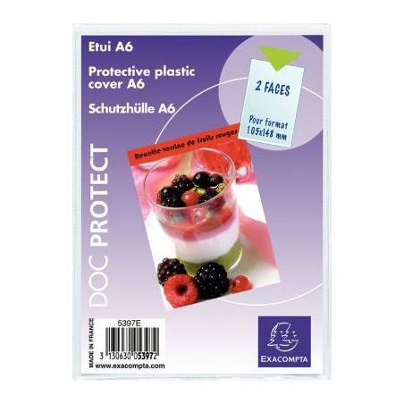 Achetez Étui simple pour format A6 en PVC 5397UE EXACOMPTA pas cher sur Ma Rentrée Scolaire