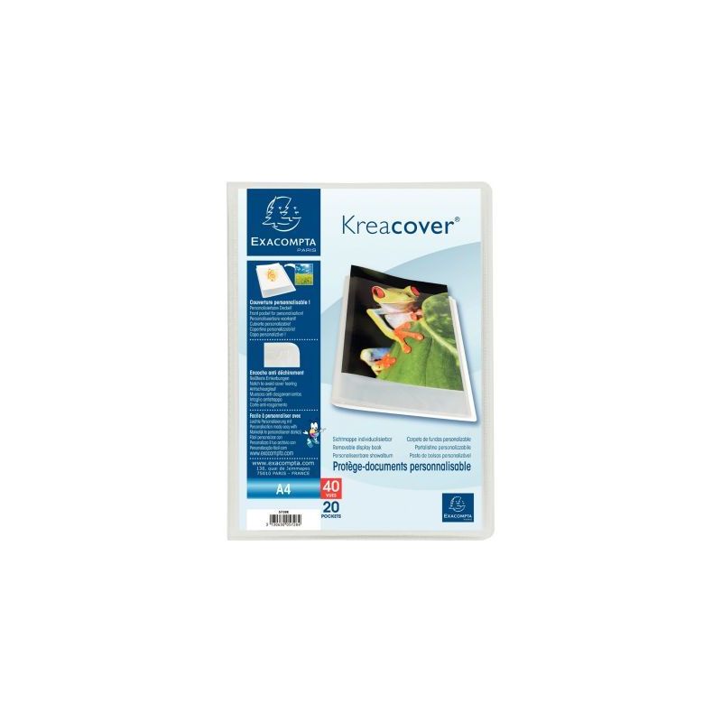 Achetez Protège-documents personnalisable KREACOVER 40 vues, incolore 5728E KREACOVER EXACOMPTA pas..