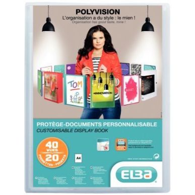 Achetez Protège-documents personnalisable POLYVISION 40 vues, pour format A4 21x29,7 cm, incolore 1..