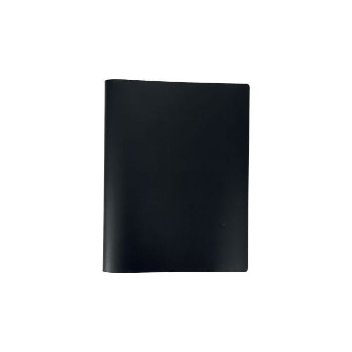 PERGAMY Protège-documents en polypropylène 60 vues Noir, couverture 3/10e, pochettes 6/100e