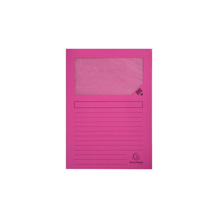 Paquet de 100 pochettes coin papier FOREVER 130g, fuchsia 50108E FOREVER EXACOMPTA