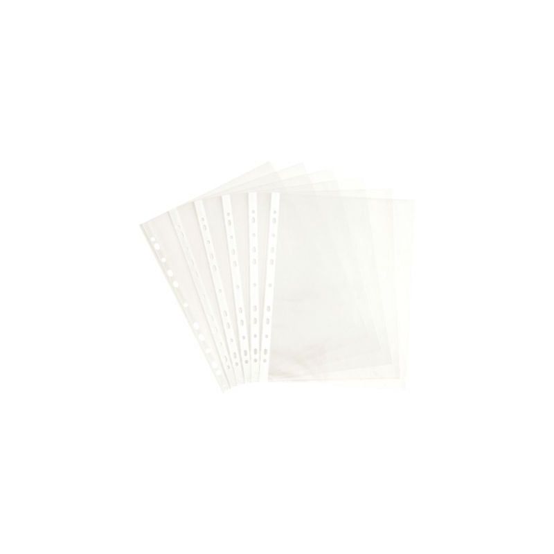 Achetez Carton de 500 pochettes perforées en polypropylène grainé 5/100ème 100741600 pas cher su..