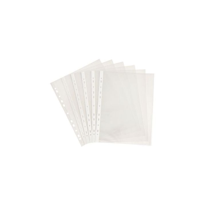 Sachet de 100 pochettes perforées en polypropylène grainé 5/100ème 100741491