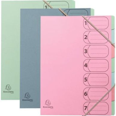 Achetez Trieur en carte recyclée AUTENTIK 7 compartiments, coloris assortis 56239E AUTENTIK EXACOMP..