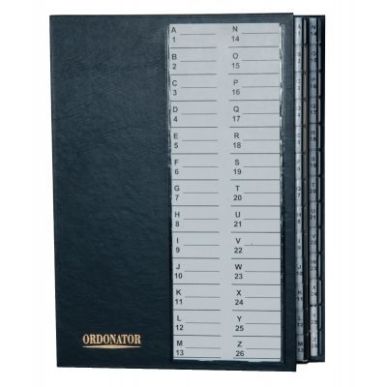 Achetez Trieur alphanumérique plastifié 26 compartiments, noir 621765E ORDONATOR EXACOMPTA pas che..