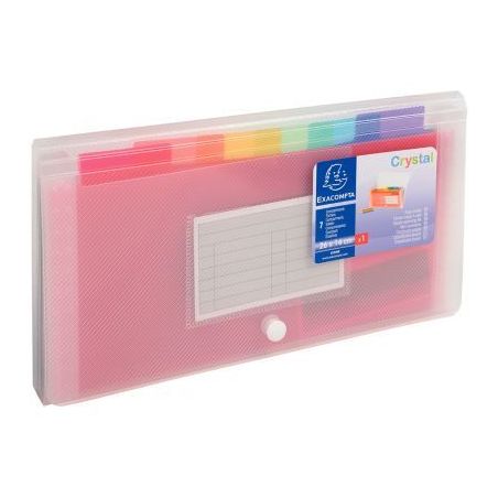 Achetez Trieur à soufflet format chèque CRYSTAL en polypropylène, 7 compartiments 55398E CRYSTAL ..