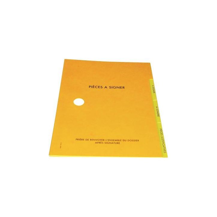 Carton de 25 parapheurs 3 compartiments, jaune 71835 X25 EXTENDOS