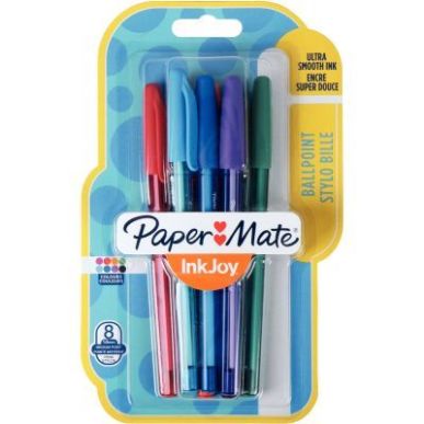 Achetez Blister de 8 stylos bille Papermate InkJoy 100 fun assortis 1956737 PAPER MATE pas cher sur ..