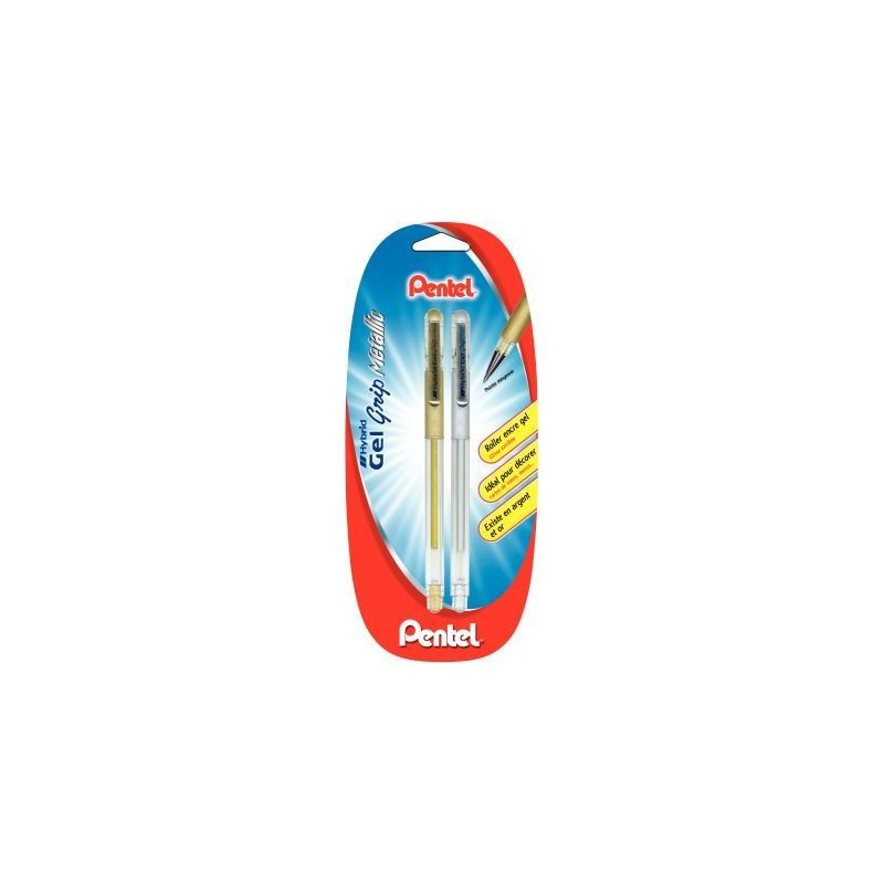 Achetez Blister de 2 rollers gel K118 or et argent 921 080 PENTEL pas cher sur Ma Rentrée Scolaire