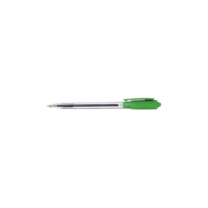 Stylo bille rétractable Wiz pointe moyenne 1mm vert 734004 WIZ