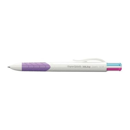 Achetez PAPERMATE Stylo bille rétractable 4 couleurs INKJOY QUATRO fun : turquoise, rose, violet, v..