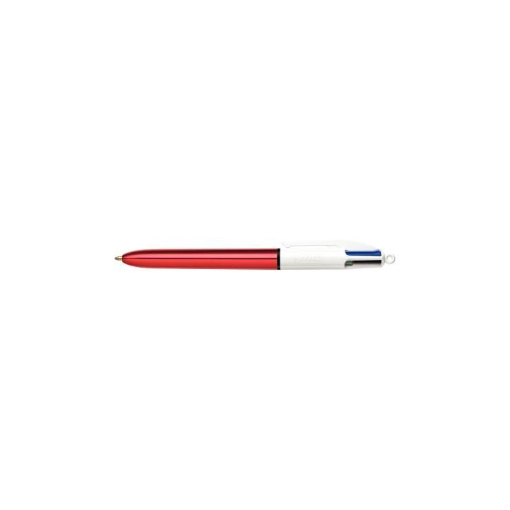 Stylo bille 4 couleurs shine rouge 982877 BIC