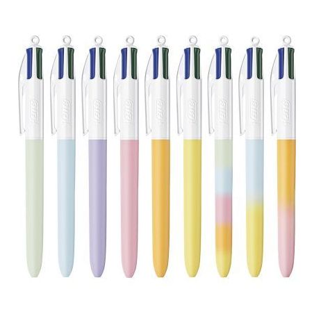 Achetez Coffret de 9 stylos bille 4 couleurs pastel assortis 301523 BIC pas cher sur Ma Rentrée Sco..