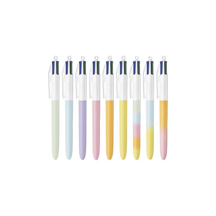 Coffret de 9 stylos bille 4 couleurs pastel assortis 301523 BIC