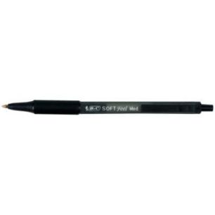 Achetez Stylo bille Soft Feel pointe moyenne rétractable noir 837397 BIC pas cher sur Ma Rentrée S..