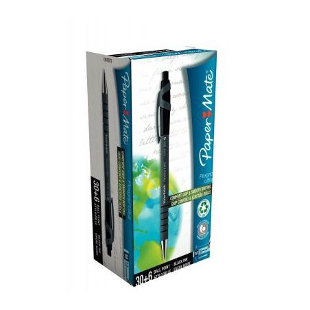 Achetez Pack de 36 stylos bille Flexgrip ultra dont 6 gratuits noirs 1910073 FLEXGRIP PAPER MATE pas..