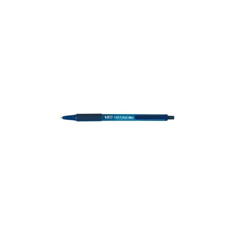 Achetez Stylo bille Soft Feel pointe moyenne rétractable bleu 837398 BIC pas cher sur Ma Rentrée S..