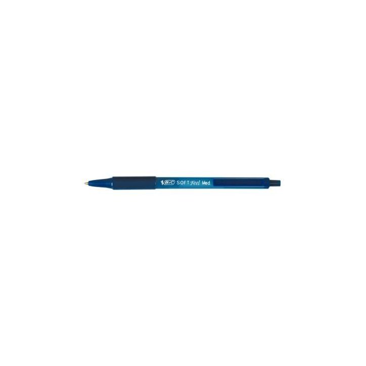 Stylo bille Soft Feel pointe moyenne rétractable bleu 837398 BIC
