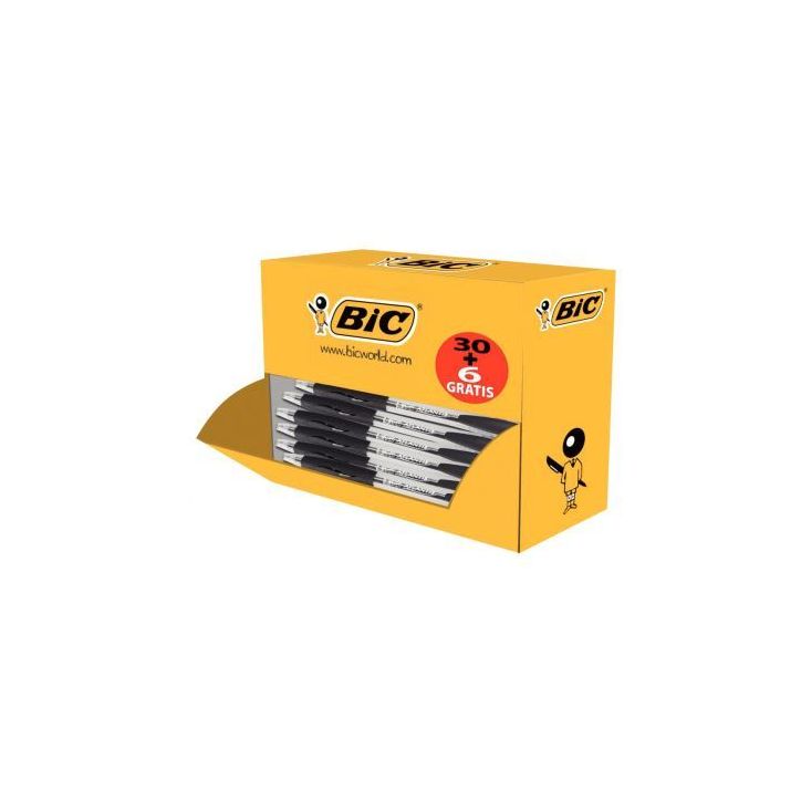 Pack de 36 stylos Atlantis noirs dont 6 gratuits 920287 BIC