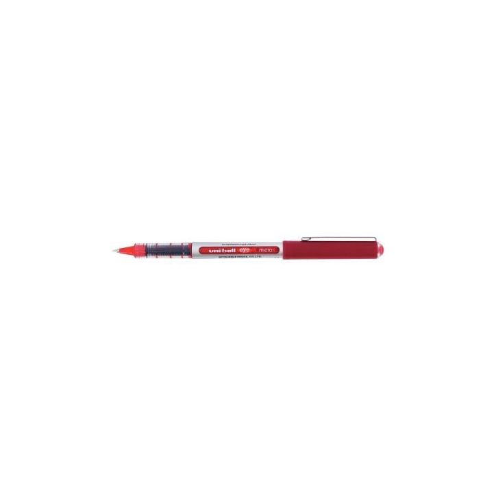 UNI-BALL Stylo roller pointe métal ultra-fine encre liquide Rouge UNI-BALL EYE UB 150
