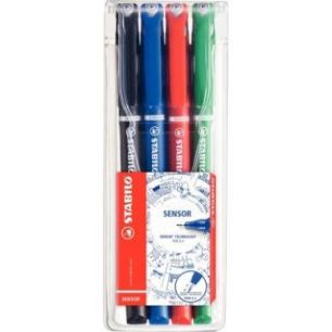 Achetez Pochette de 4 feutres Sensor 0,3 mm assortis 189/4 SENSOR STABILO pas cher sur Ma Rentrée S..