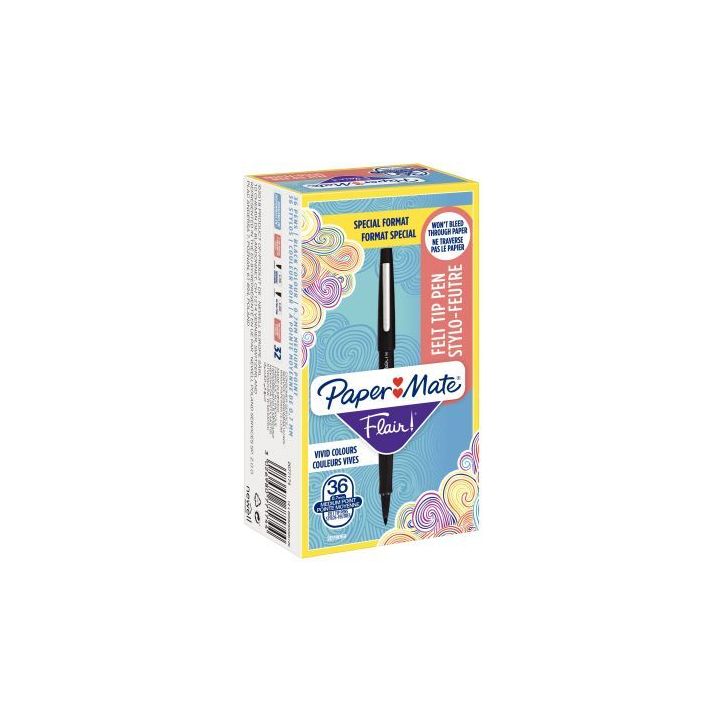 Pack de 36 stylos flair noir dont 6 offerts 2077174 PAPER MATE