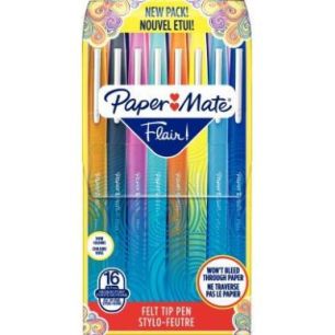 Achetez PAPERMATE Pochette de 16 Stylos feutres Flair Original Standard, pointe 0,4mm pas cher sur M..