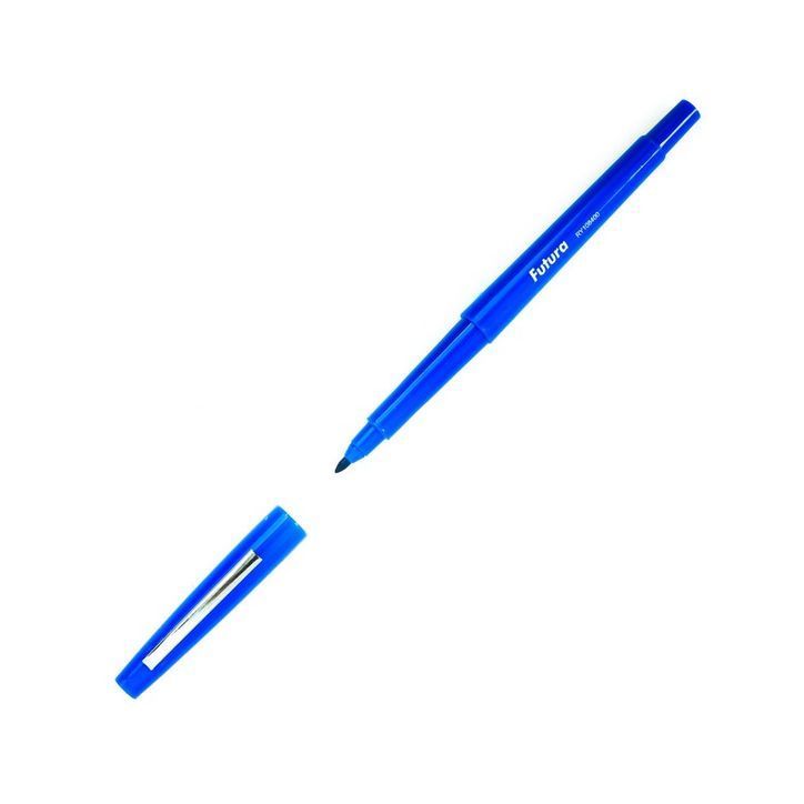Stylo feutre nylon bleu pointe moyenne