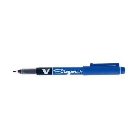 Achetez PILOT Stylo-feutre pointe en nylon largeur de trait 0,6 mm encre liquide Bleue V-SIGN PEN pa..