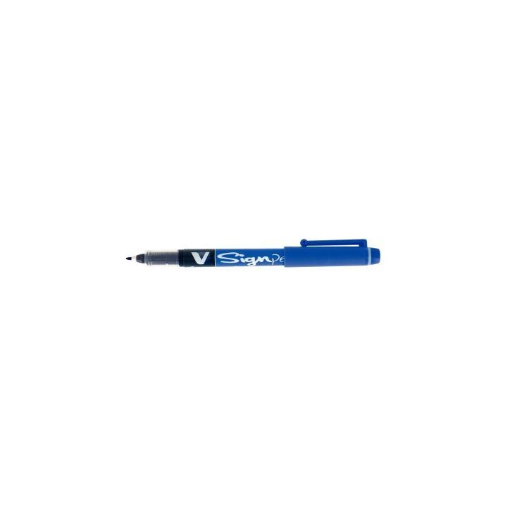 PILOT Stylo-feutre pointe en nylon largeur de trait 0,6 mm encre liquide Bleue V-SIGN PEN