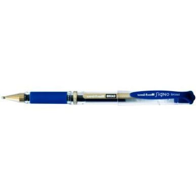 Achetez UNI-BALL Stylo bille pointe large encre gel Bleu SIGNO BROAD, corps avec grip +capuchon UNI-..