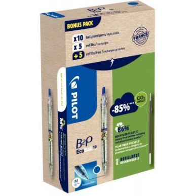 Achetez Greenpack de 10 stylos bleus + 10 recharges Ecoball bleues 3131910586579 PILOT pas cher sur ..