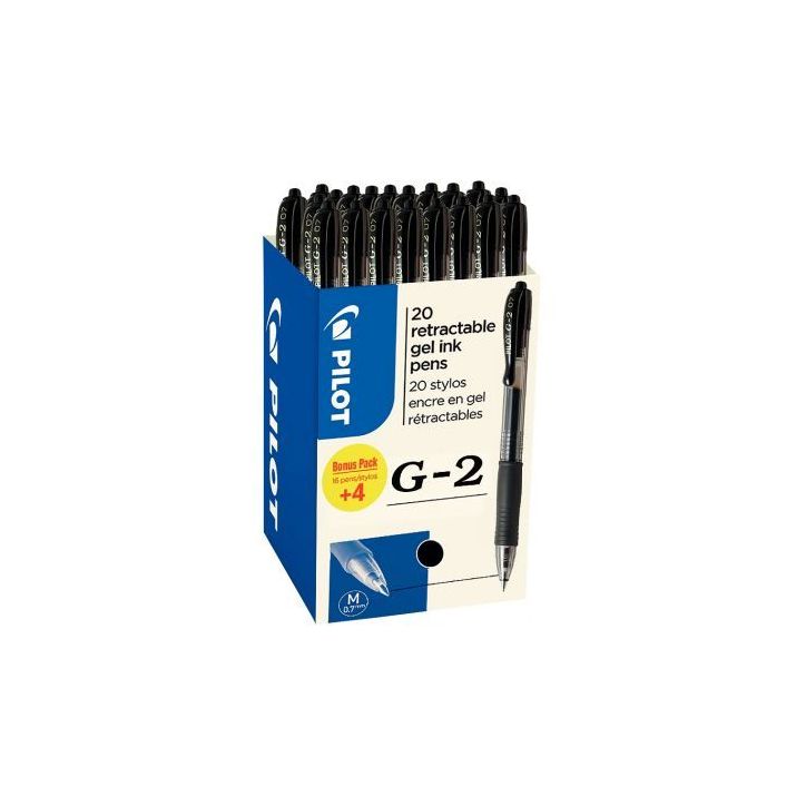 Ecopack 20 stylos G2 noirs dont 4 offerts 3131910516460 PILOT
