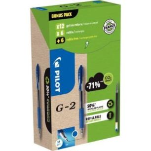 Achetez Greenpack 12 stylos bleus + 12 recharges G2 bleues 3131910556183 PILOT pas cher sur Ma Rentr..