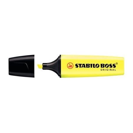 Achetez STABILO BOSS ORIGINAL surligneur pointe biseautée - Jaune fluo pas cher sur Ma Rentrée Sco..