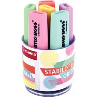 Achetez STABILO BOSS ORIGINAL Pastel - Pot de 6 surligneurs - Coloris pastel pas cher sur Ma Rentré..