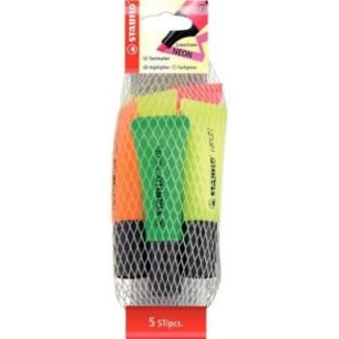 Achetez Pack de 5 surligneurs néon assortis 72/5-1 STABILO pas cher sur Ma Rentrée Scolaire