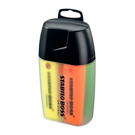 Achetez STABILO BOSS ORIGINAL surligneur pointe biseautée - BOSSparade de 4 surligneurs fluo - Colo..