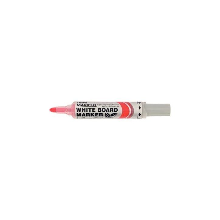 PENTEL Marqueur effaçable sec tableaux Blancs pointe ogive large encre liquide base alcool Rouge MAXIFLO
