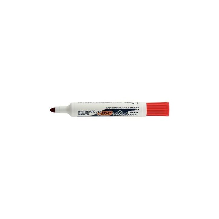 BIC Velleda 1711 Feutres pour Tableau Blanc Effaçables à  Sec à  Pointe Conique Moyenne - Rouge