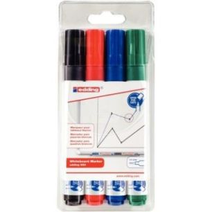 Achetez EDDING Pochette de 4 marqueurs effaçables à  sec pointe ogive assortis E-660 4304000 pas ..