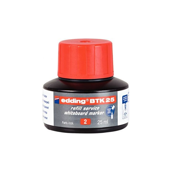 Flacon recharge marqueur tableau blanc rouge 4-BTK25002 EDDING