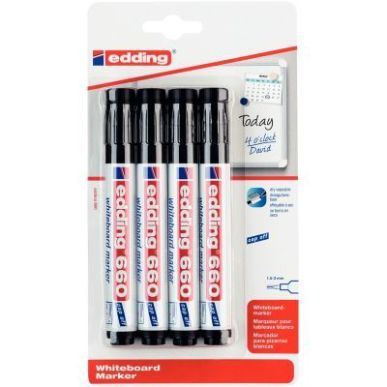 Achetez Blister de 4 marqueurs tableaux blancs 660 noirs 660-4-1001 EDDING pas cher sur Ma Rentrée ..