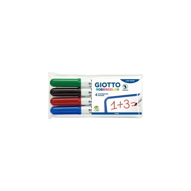 Achetez Etui 4 feutres tableau blanc pointe moyenne ogive assortis F413300 GIOTTO pas cher sur Ma Re..