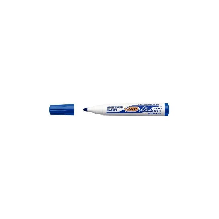BIC Velleda 1701 ECOlutions Feutres pour Tableau Blanc Effaçables à  Sec à  Pointe Conique Moyenne - Bleu