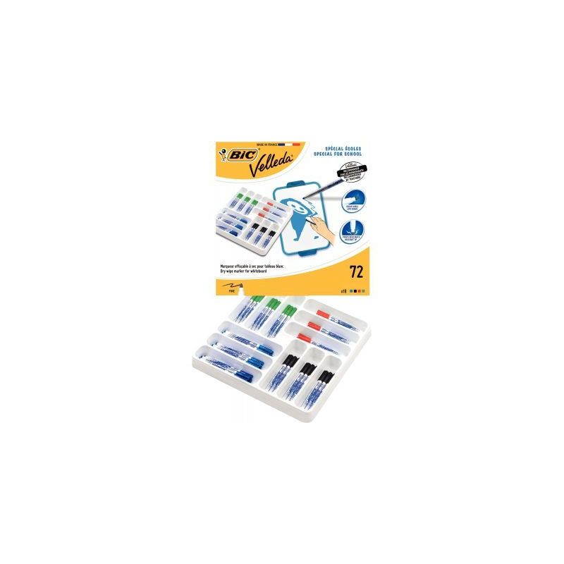 Achetez Classpack de 72 feutres Velleda 1721 en 4 couleurs 931822 BIC pas cher sur Ma Rentrée Scola..
